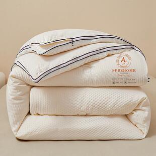 A类大豆纤子母被维针织水洗二合拉链款 保一暖冬棉 被芯冬被加厚季