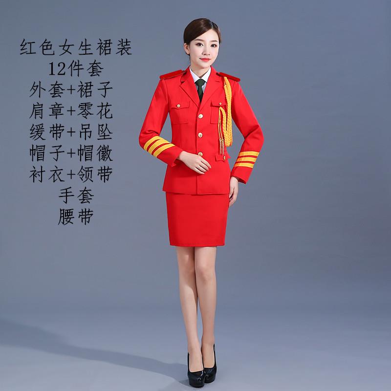 正品红色喜队庆军舞鼓乐庆大鼓服管弦乐队合唱团婚舞台蹈中老年演