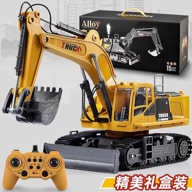 无线模型遥控车摆摊儿童玩具挖掘机超大礼品合金益智工程大型地摊