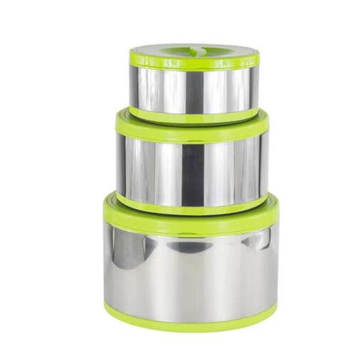 直身不锈钢盒2L 4L 8L保温提锅套装饭盒大容量三件套手提提锅