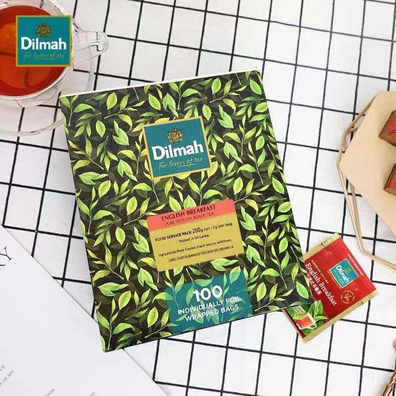 迪尔玛Dilmah英式早餐伯爵锡兰大吉岭红茶100个独立包装袋泡茶包