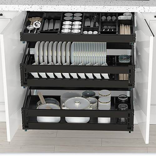 浅拉篮300 350 400深500碗篮550抽屉式800整体橱柜拉篮600碗碟锅