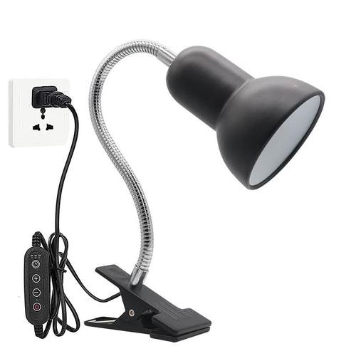 爬虫灯架金属夹乌龟晒背灯支架定时开关爬宠UVB补钙uva保暖灯灯架