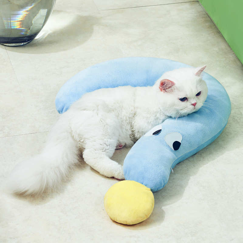 元気喵丨问号猫咪安睡枕头猫窝可拆洗狗宠物睡觉用猫抱枕宠物用品