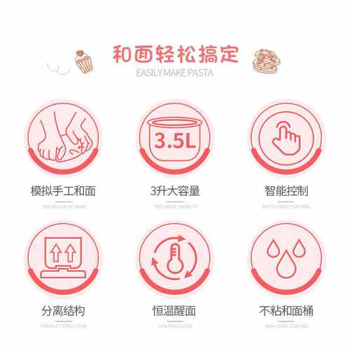 利家用机-揉面面粉厨师1活面机搅拌4和面小型机机仁全自动发面斤