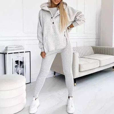 Women's Solid Fitted Tank Top & Pants Two-piece Set Casual