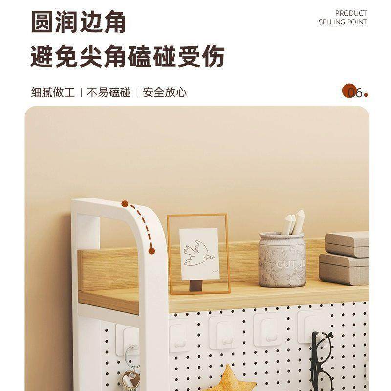 桌面收纳书置物架办公桌桌多层艺桌桌上学生家用电脑洞洞铁FDL板1