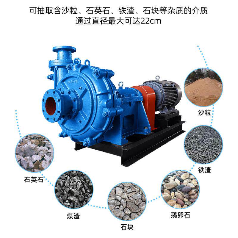 ZJ耐磨渣浆泵高铬合金耐磨离心泵AH型沙场杂质泥沙泵耐高温