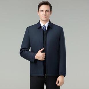冬男季 NN年商务休闲棉服衣外棉套中年士爸爸 翻领轻薄棉中老5013