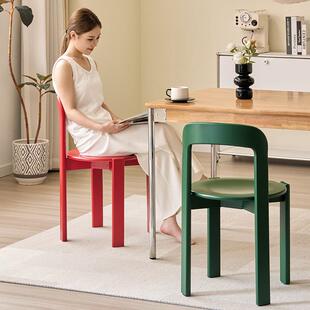 Rey椅北欧实木中古餐椅设计师覆古客厅家用网红现代简约化妆椅子