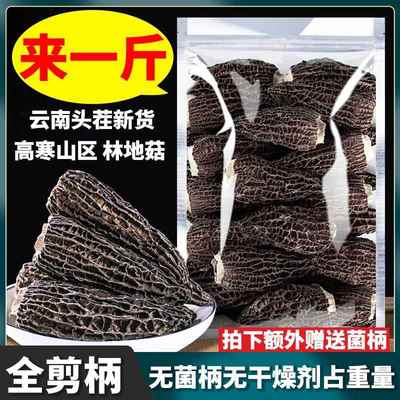 云南林地全剪柄羊肚菌干货菌菇汤包野生菌煲汤食材500g官方旗舰店