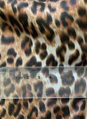 m素绉缎真RNA面料16姆米114c喷绘桑蚕丝天丝绸豹丝下纹