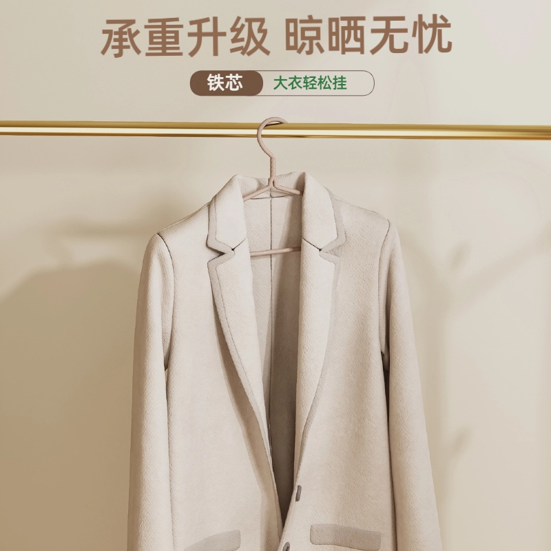 加粗50个衣架子家用挂衣宿舍用学G生晾衣架防滑晒衣服架子衣架