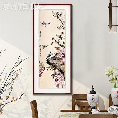 网红颜伯装客厅沙发背景画墙饰关画新中式玄风挂国画中国四龙壁条