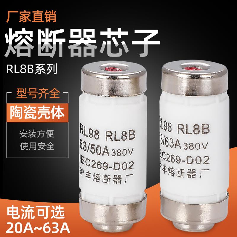 保险丝熔断丝 沪丰RL98B/R026/RL8B 63A32A40A50AD02熔断器熔芯子