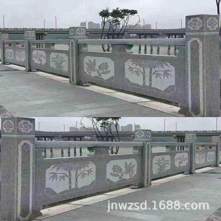 花岗岩石头扶手制作公司 阳台石制栏杆图片 旗台汉白玉栏板多少钱