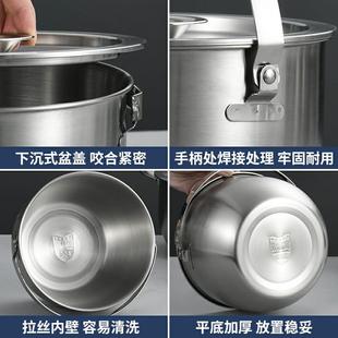 家用厨房304不锈钢储油滤油罐带盖猪油盆 大容量滤渣滤油锅油缸