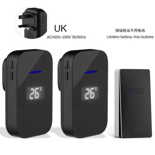器电简约家用门铃自发厂家直销呼叫温度带二老一拖人无线时尚