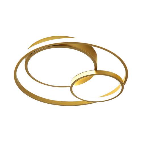 厂家简约现代卧室LED灯创意金色北欧风浪漫轻奢网红圈圈吸顶灯