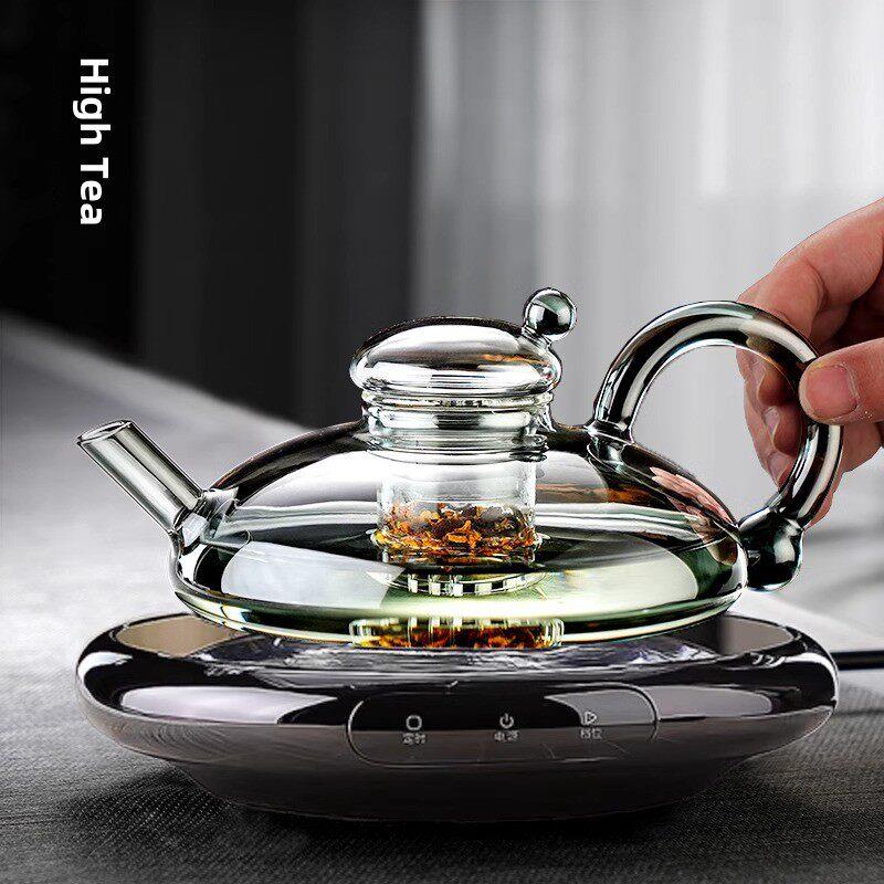 高茗超薄迷你小型电陶炉煮茶壶套装煮茶小茶炉烧茶壶电热煮茶一体