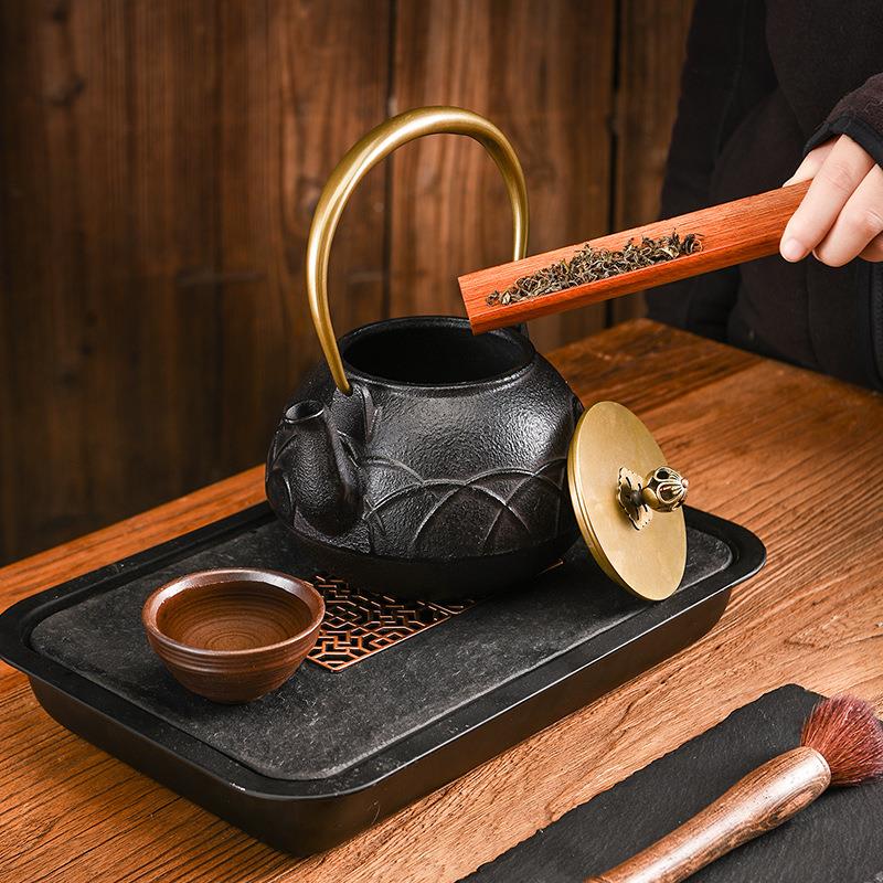 包邮铁壶无涂层铸铁茶壶煮水泡茶铸壶铜盖铁壶pw-005南部铜老复古