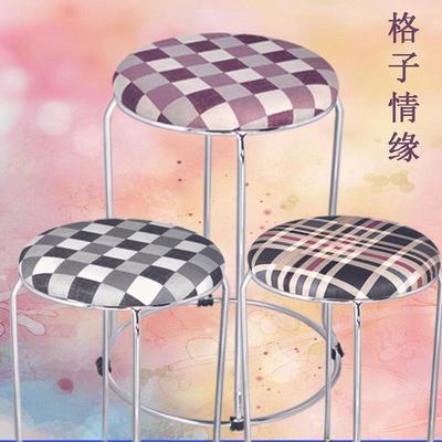 餐厅椅子 可重叠时尚圆凳档口叠凳彩色时尚圆凳铁圆凳子沙发圆凳