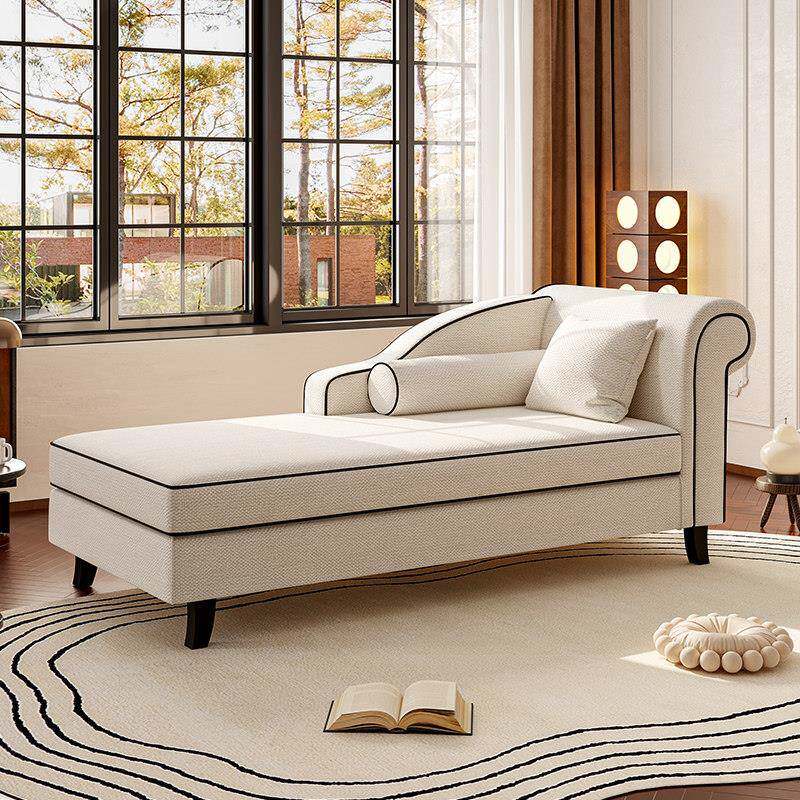 政府补贴琦涵美式覆古棉麻美式贵妃沙发躺椅客厅酒店民宿单人贵妃