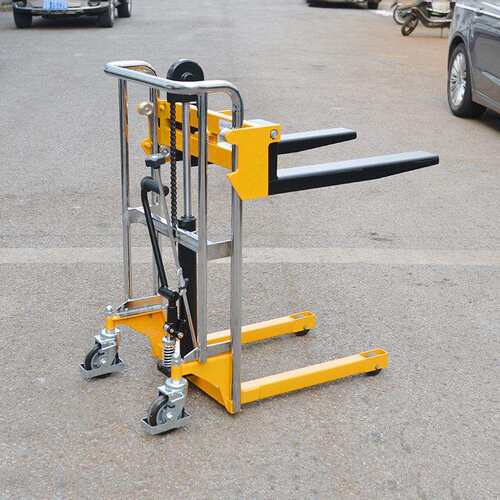 供应轻型便携式手动液压堆高车人力行李搬运叉车电动小型装卸叉车