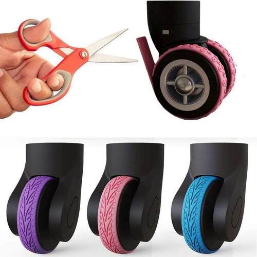 4PCS Luggage Wheels Protector Silicone Suitcase Wheel Prote