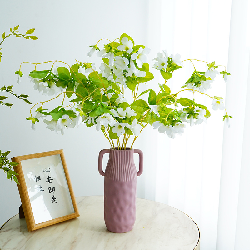 仿真牵花垂牛枝插厂格格牵牛花家居摄客厅装饰影道具仿真绿植喇叭