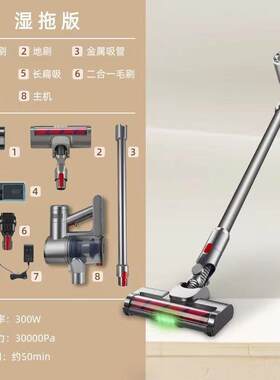 无线吸尘器家用手持大功率擦洗拖一体绿光显尘除尘Vacuum cleaner