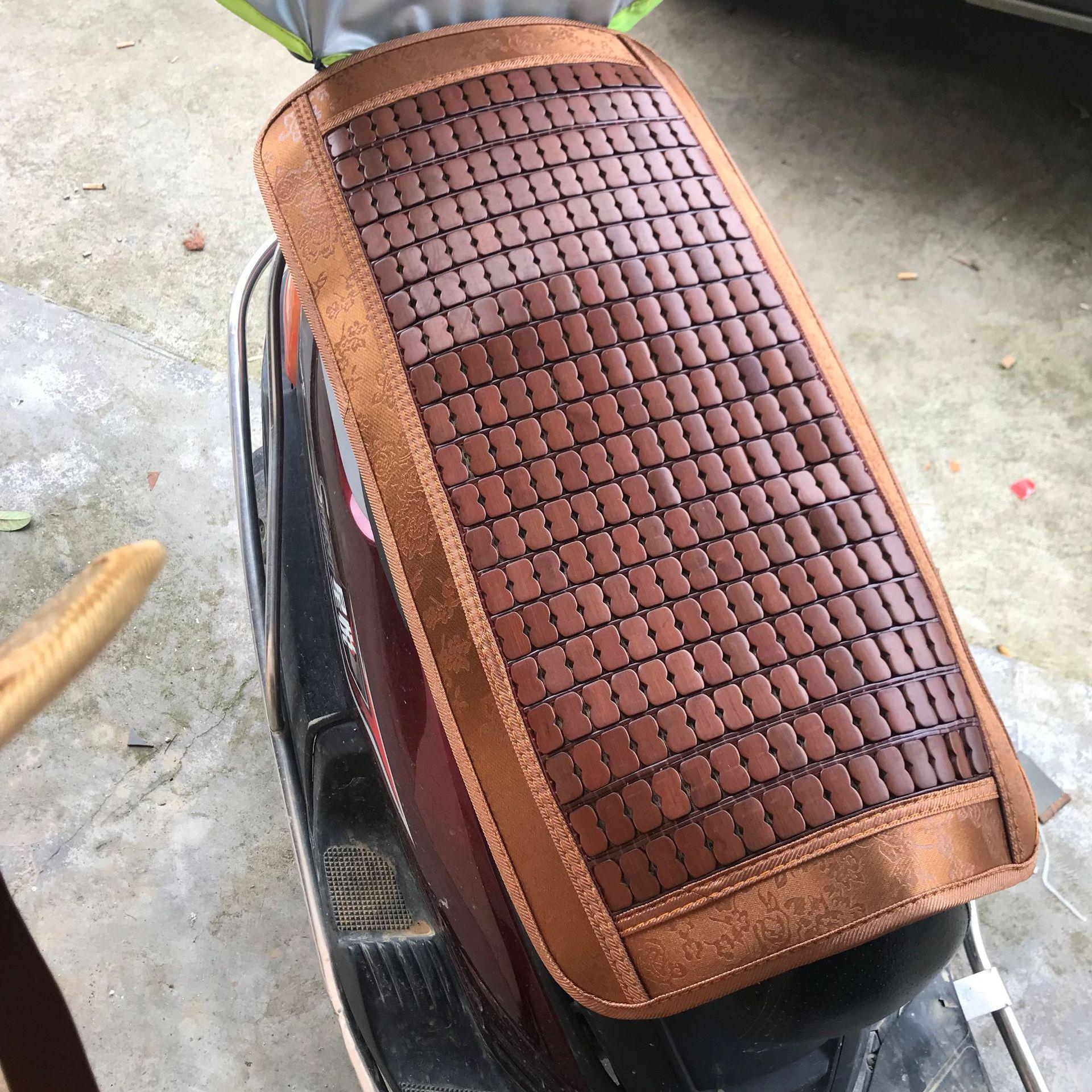 夏季电动车摩托车坐垫电瓶车踏板车凉席坐垫套夏天麻将席防晒竹垫