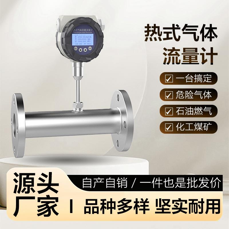 分体式热式气体流量计智能防爆压缩空气传感器管道气体质量流量