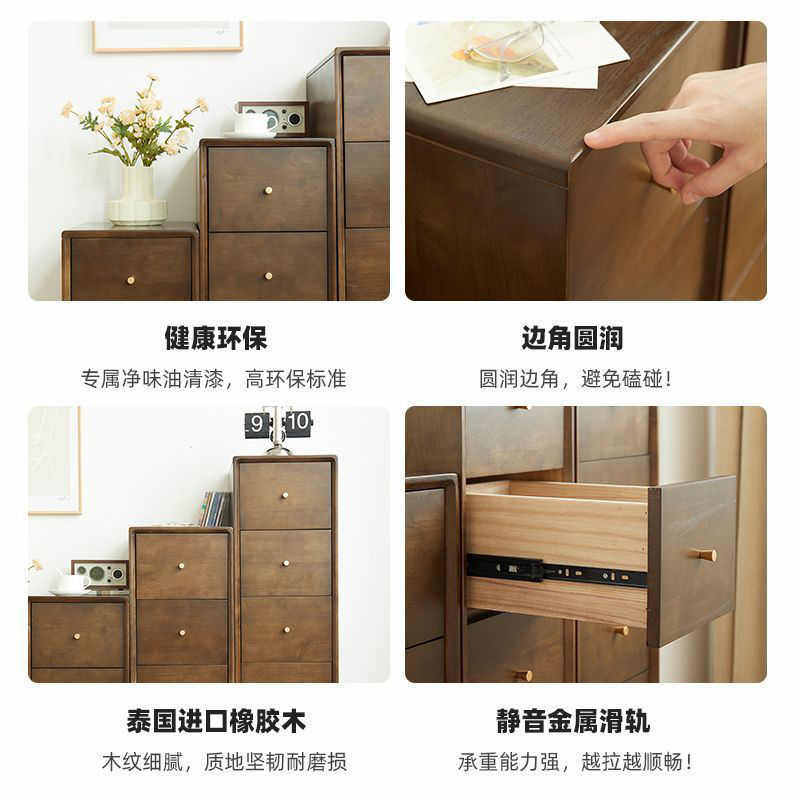 柜抽屉柜北欧边胡五斗储多层抽屉式卧室桃色木斗柜简约柜实物收纳