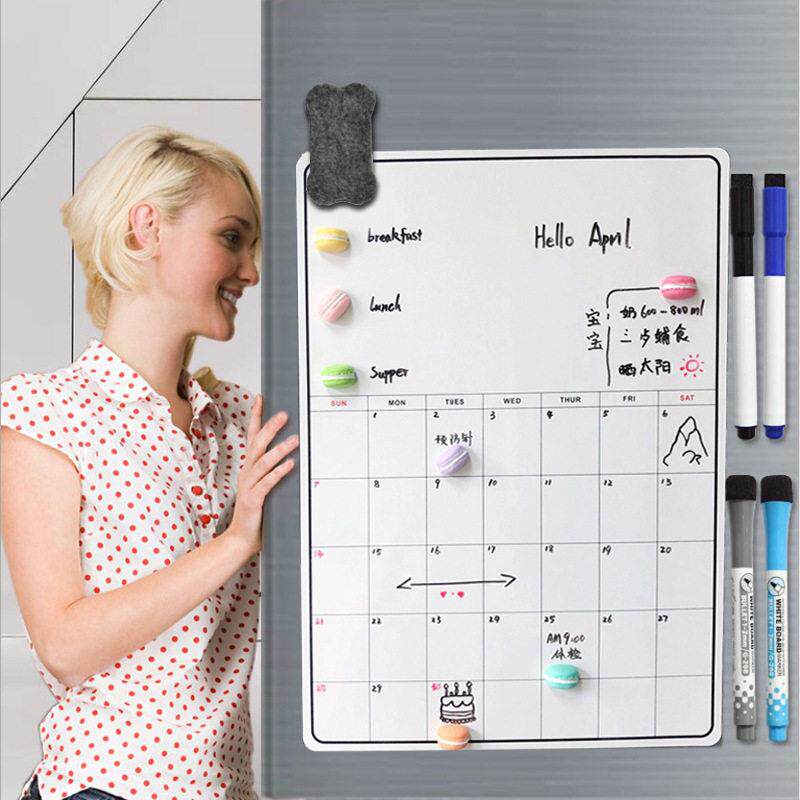 定制磁性白板备忘制作软磁磁吸亚克力无磁随意贴玻璃冰箱贴留言板