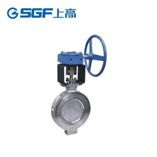 不锈钢双偏心高性能蝶阀铸钢涡轮手动对夹式蝶阀D372F-16P