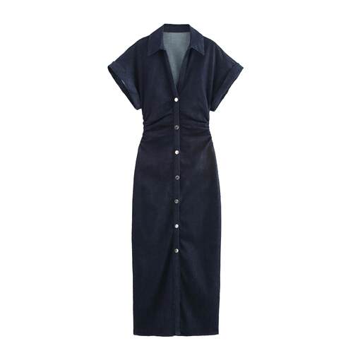 Cowboy waist cinched short sleeved dress 牛仔收腰短袖连衣裙