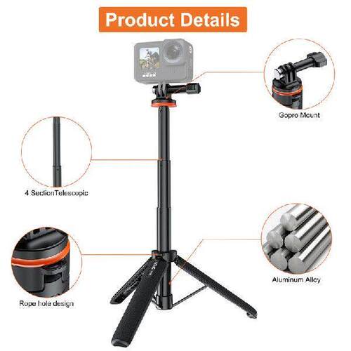 Selfie Stick Tripod for GoPro 13 12 11 10 9 8 Insta360 X5