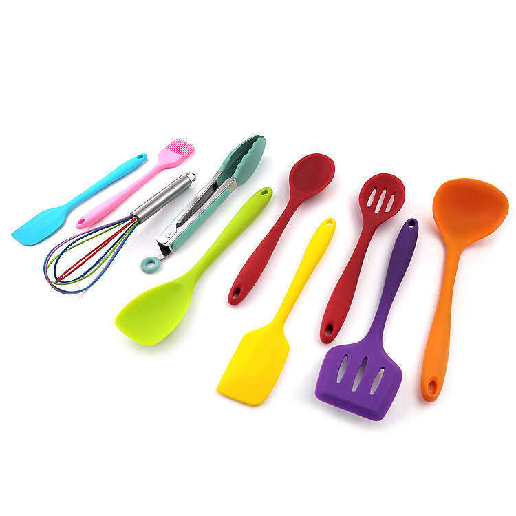 硅胶厨具10件套 厨具套装 全包一体式硅胶烹饪炒菜铲勺工具,厨房/烹饪用具,全套勺铲,淘宝优惠券,粉丝福利购,淘宝优惠卷