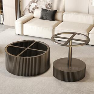 圆形茶几支架岩板大理石茶几底座奢石组合茶几腿沙发边几角几支撑