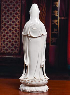 戴玉堂陶瓷普陀山南海观音佛像站像供奉神像家用观世音菩萨像摆件