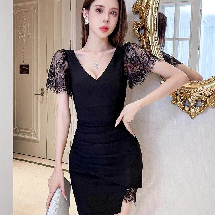 夜总店女装性感连衣裙气质减龄低胸显瘦包臀裙夜场上班衣服工作服