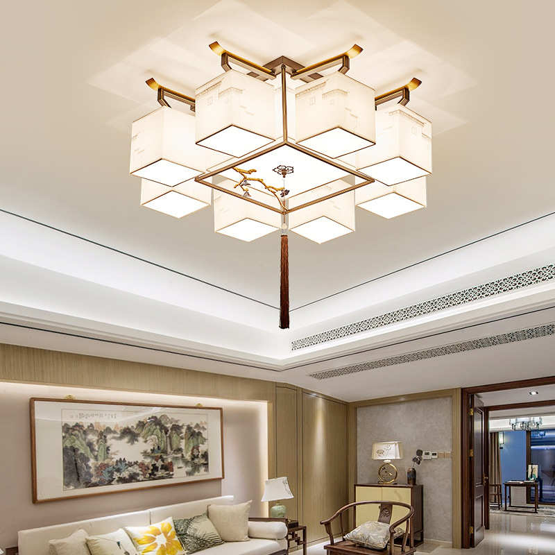 新中式客厅吸顶灯高级感2025年新款餐厅卧室灯家用套餐中国风灯具
