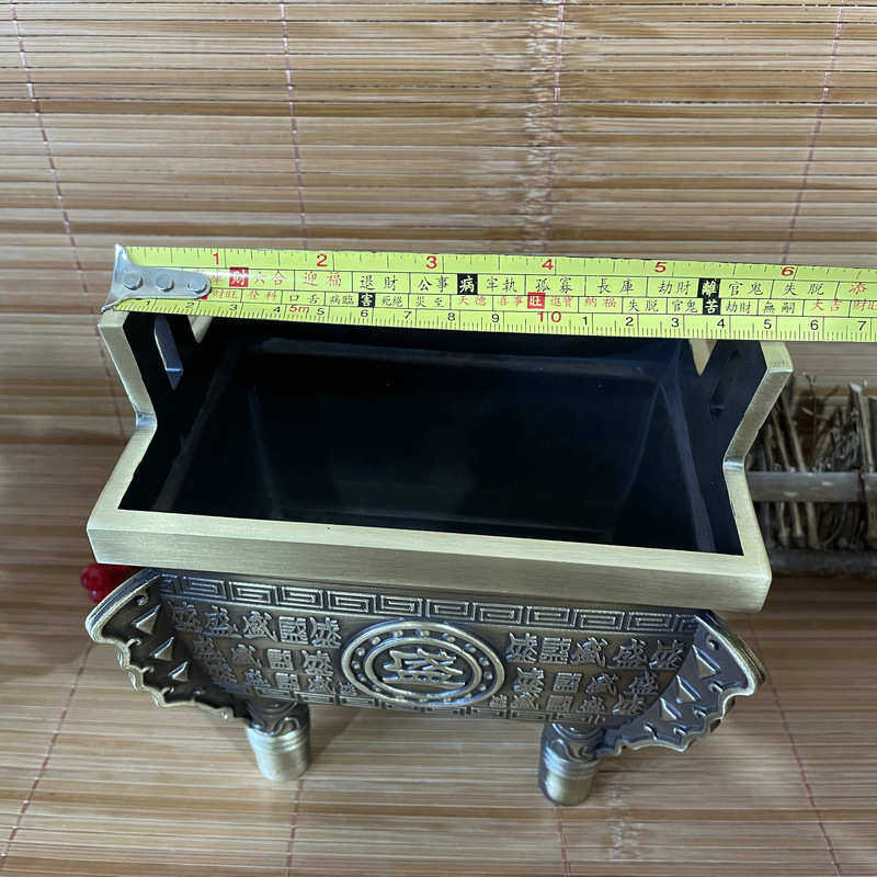 方鼎摆件工艺品方鼎开业送艺术铜鼎黄铜香炉办公贺礼黄铜四家居