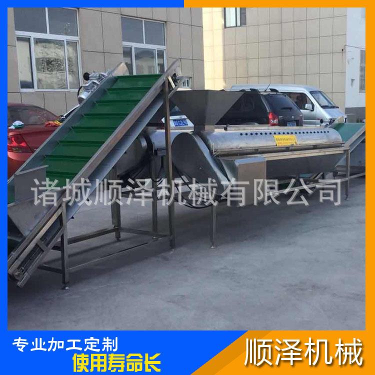 供应鸡脚脱皮机设备 越南鸡脚去皮设备 卧式长筒鸡爪脱皮机