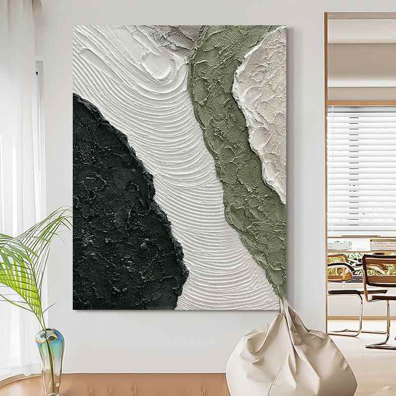 网红绘油画抽手象玄关装饰画现《代走廊过道发厅落客地沙画绿野仙图片