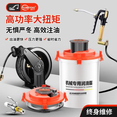 电动黄油机24V220V高压打黄油枪挖机专用全自动加注油器润滑脂泵