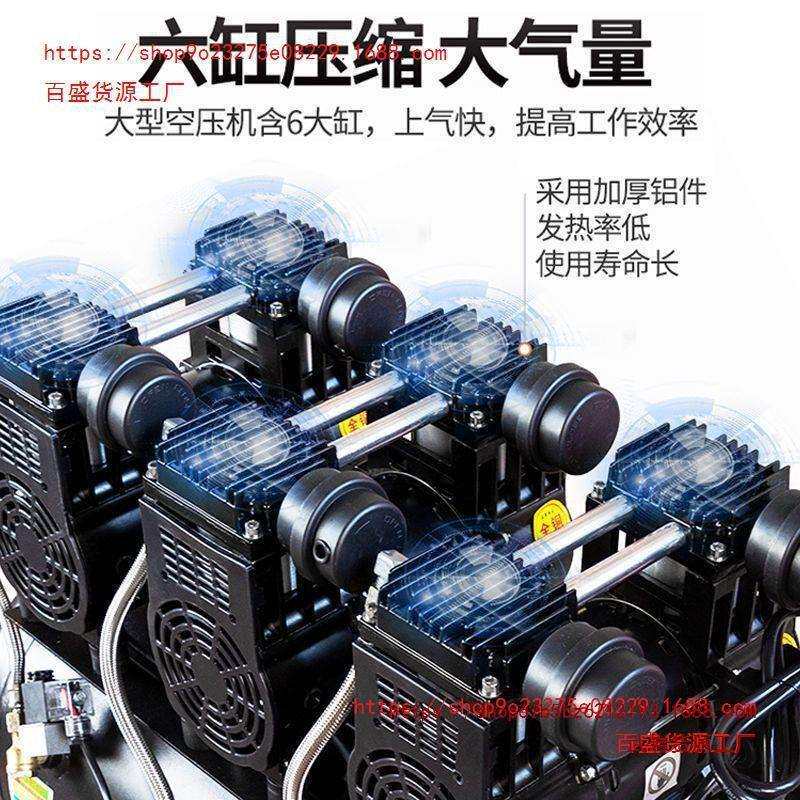 无油静音空压机空气压缩机喷漆22打气泵高压380V0真石漆大型