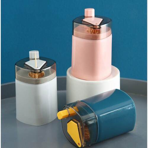 Press-type automatic pop-up toothpick holder for hotels, hom
