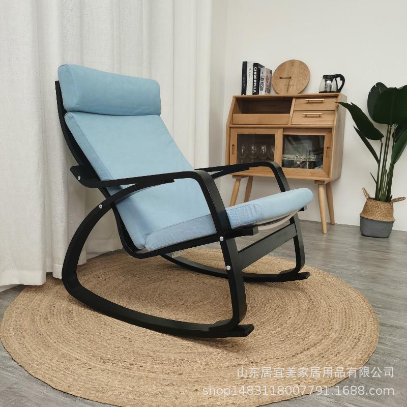 波懒昂摇椅色逍黑遥椅子阳台躺椅午休摇摇jym喂奶椅老人椅人椅椅